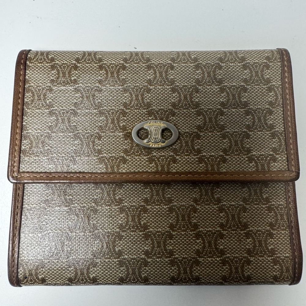 Celine Tan Monogram Patterned Wallet - image 7